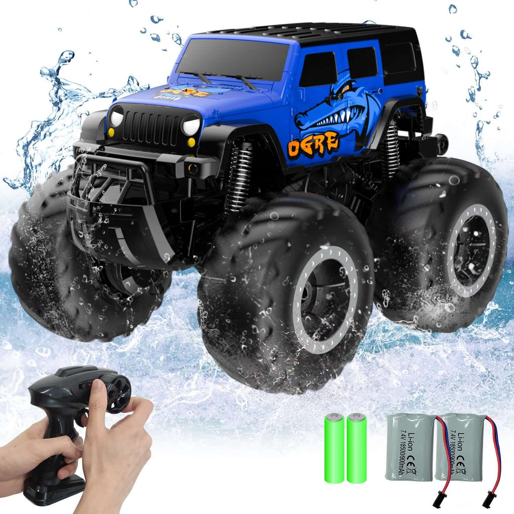 Amphibious All Terrain Off-Road Waterproof RC Monster Truck for Kids
