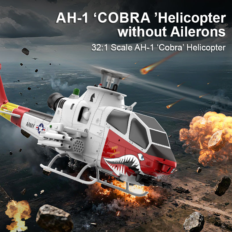 YuXiang F112S 9CH GPS RC Helicopter: 32:1 Scale AH-1 Cobra with Dual Brushless Motors