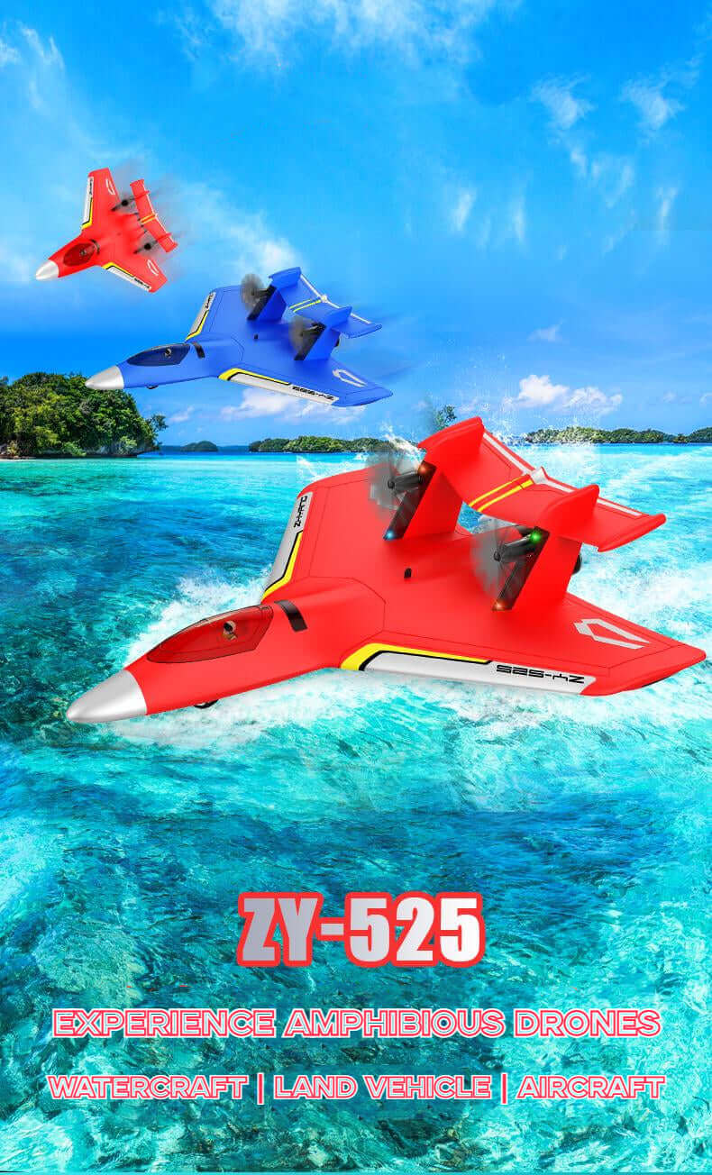 Kidstoylover 3-in-1 Sea Land Air RC Glider with Smart Balance