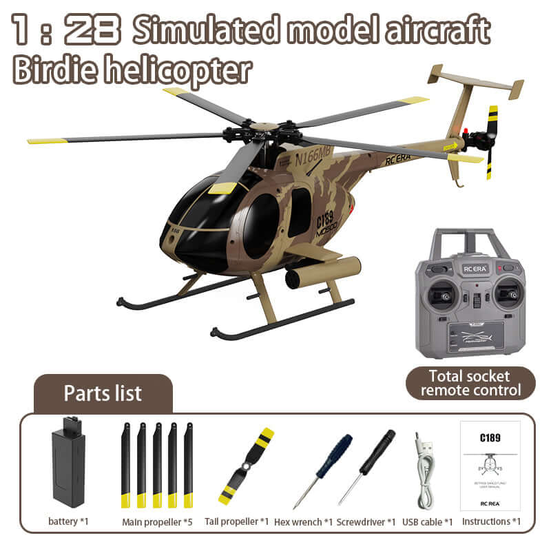 RC ERA C189 Dual Brushless RC Helicopter 1:28 Scale with Gyro and Altitude Hold