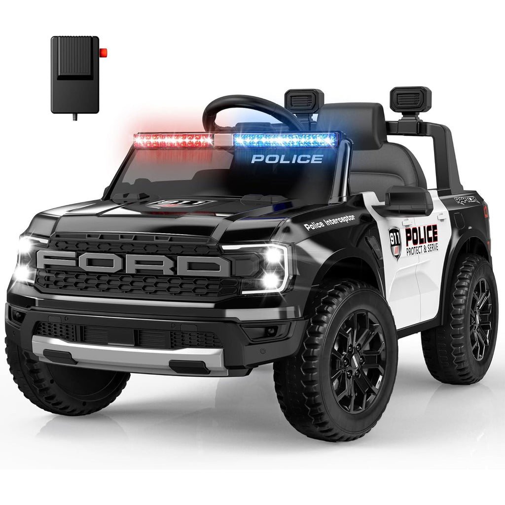 12V Official Licensed Ford Raptor Police Interceptor Ride-On Truck