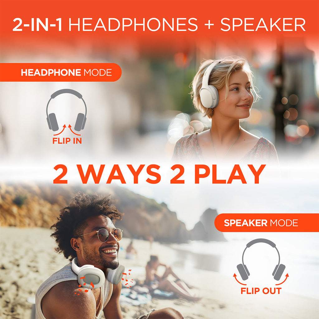 Convertible Wireless Speaker-Headphones