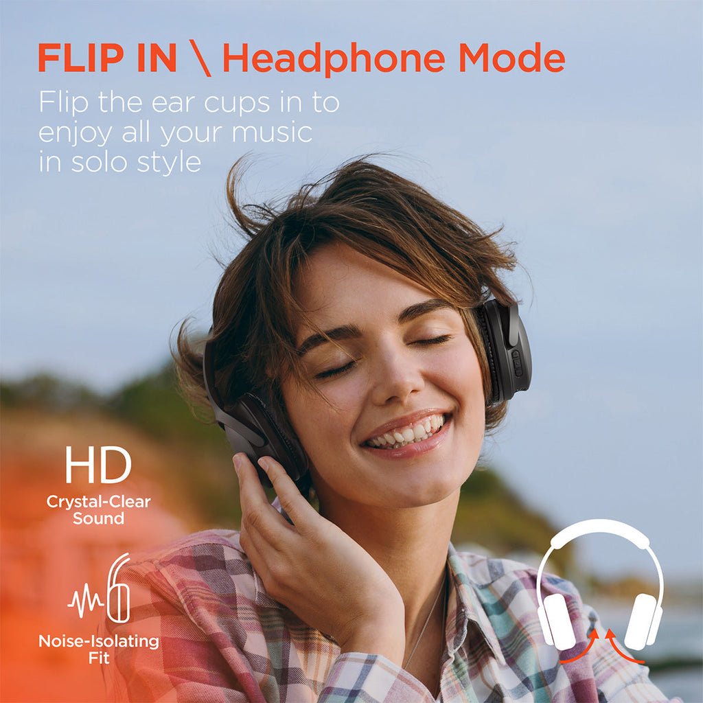 Convertible Wireless Speaker-Headphones