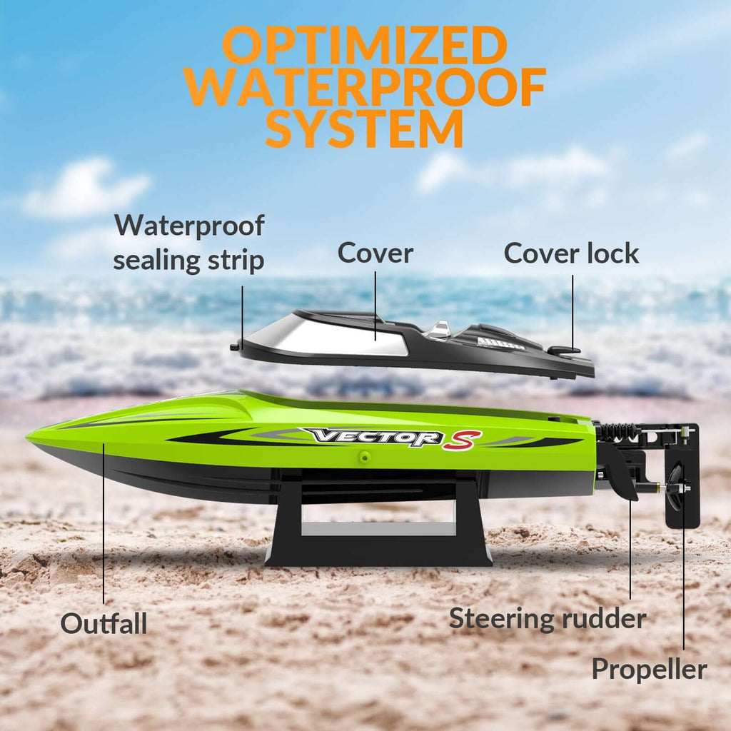 VectorS 30MPH Brushless RC Boat: Self-Righting, Fast Racing for Lakes