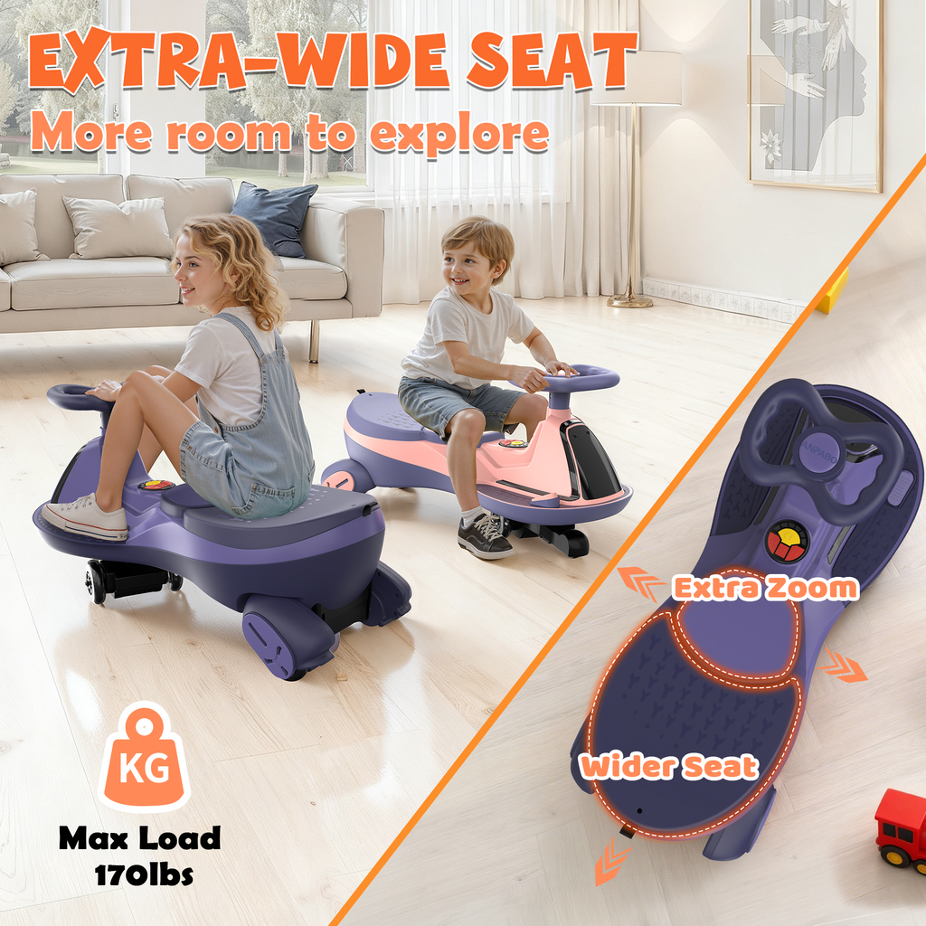 12V Electric Wiggle Car with LED Screen