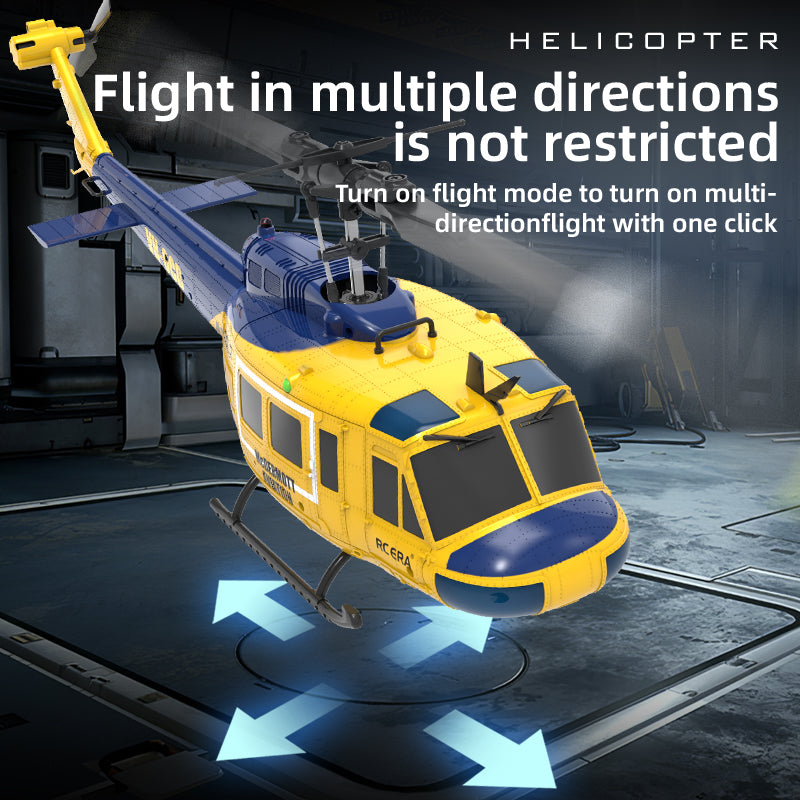 RC ERA C032 UH-1 Huey 6CH RC Helicopter with Smart Positioning & 3D Stunt Flight