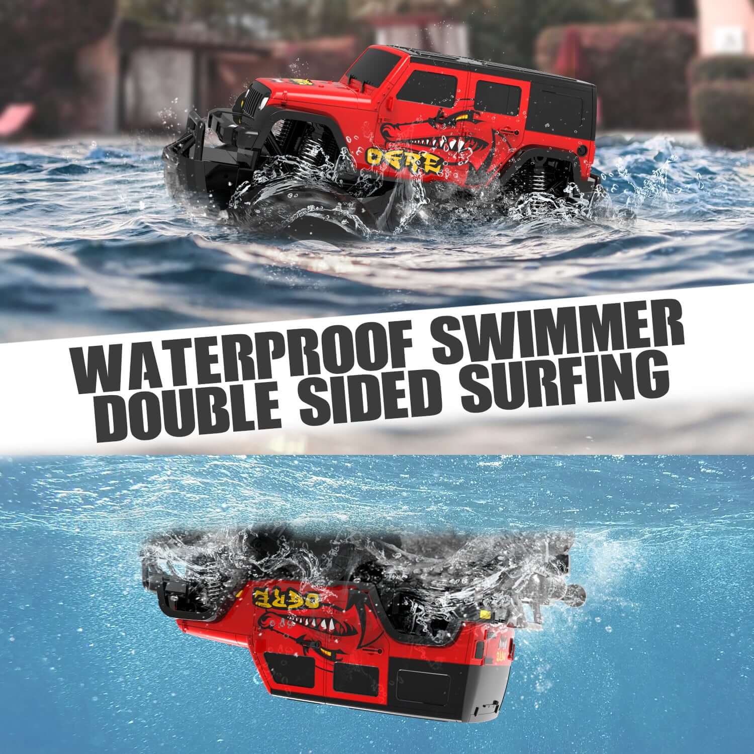 Amphibious All Terrain Off-Road Waterproof RC Monster Truck for Kids