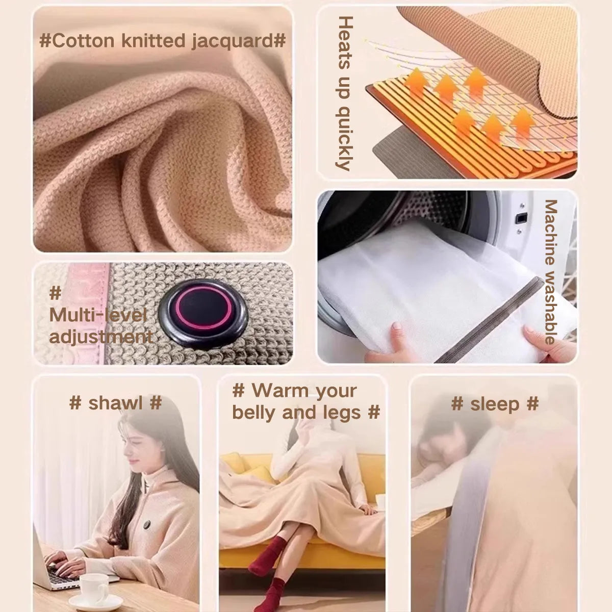 🎅Best Winter Gifts 🔥 Portable Heated Shawl (Buy 2 Free Shipping)