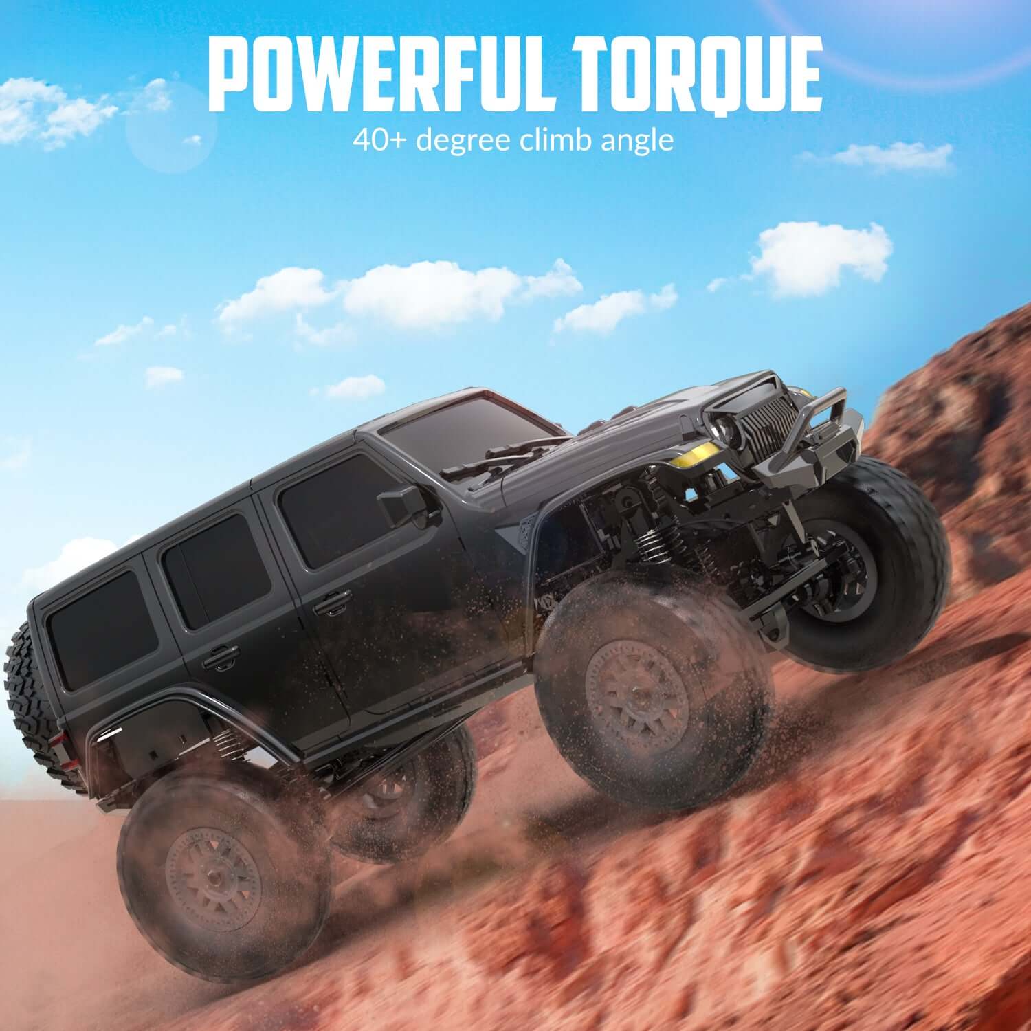 RACENT RCS24 1/24 4WD All-Terrain RC Monster Truck with LED