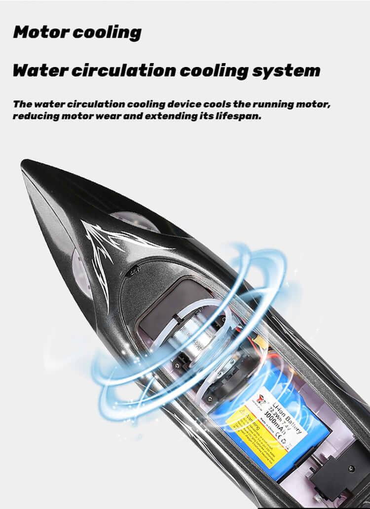 HJ806 High-Speed RC Racing Boat with Water Cooling