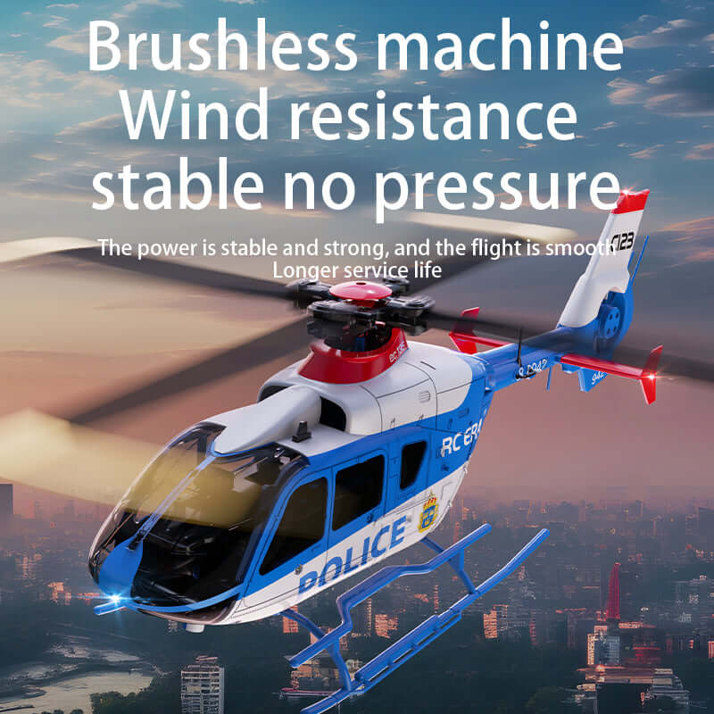 RC ERA C123 6CH Brushless RC Helicopter with Optical Flow, 3 Speed, 1-3 Batteries