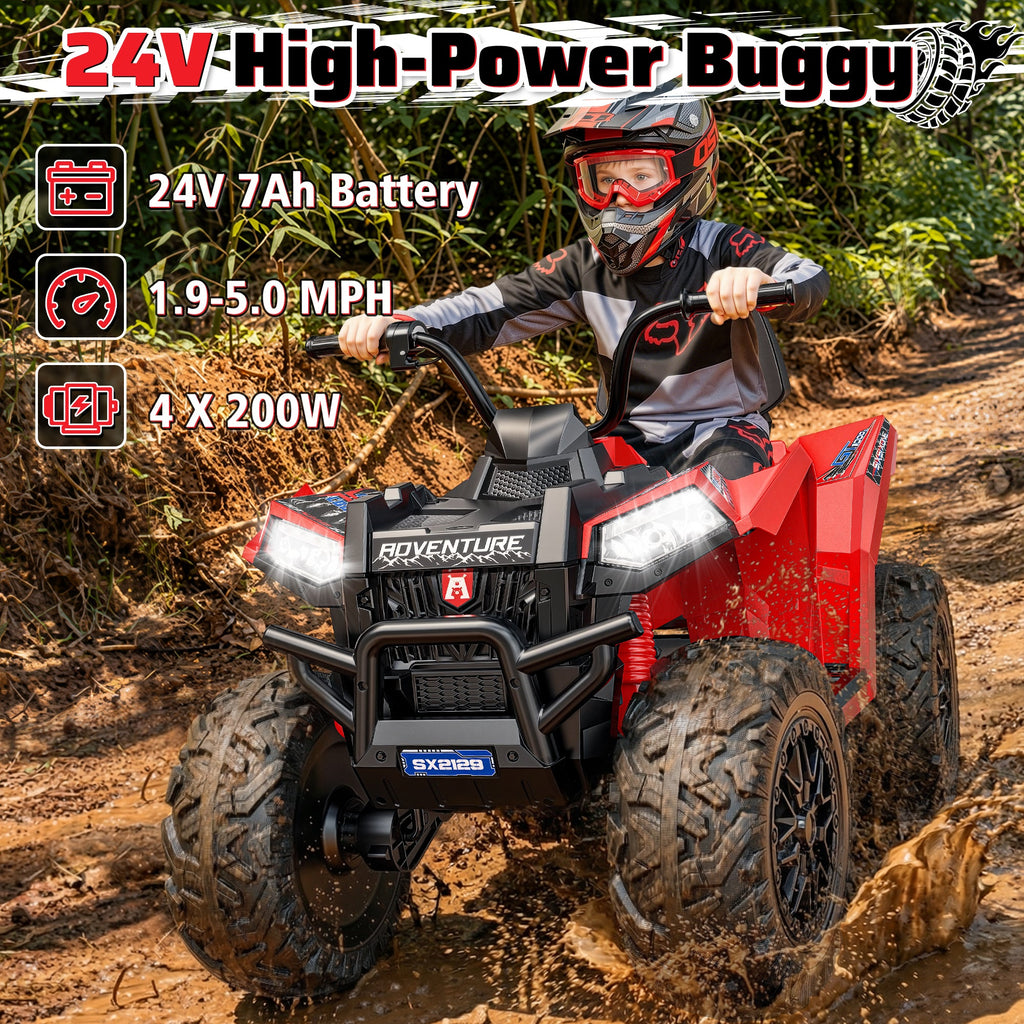 24V Heavy-Duty Ride-On ATV