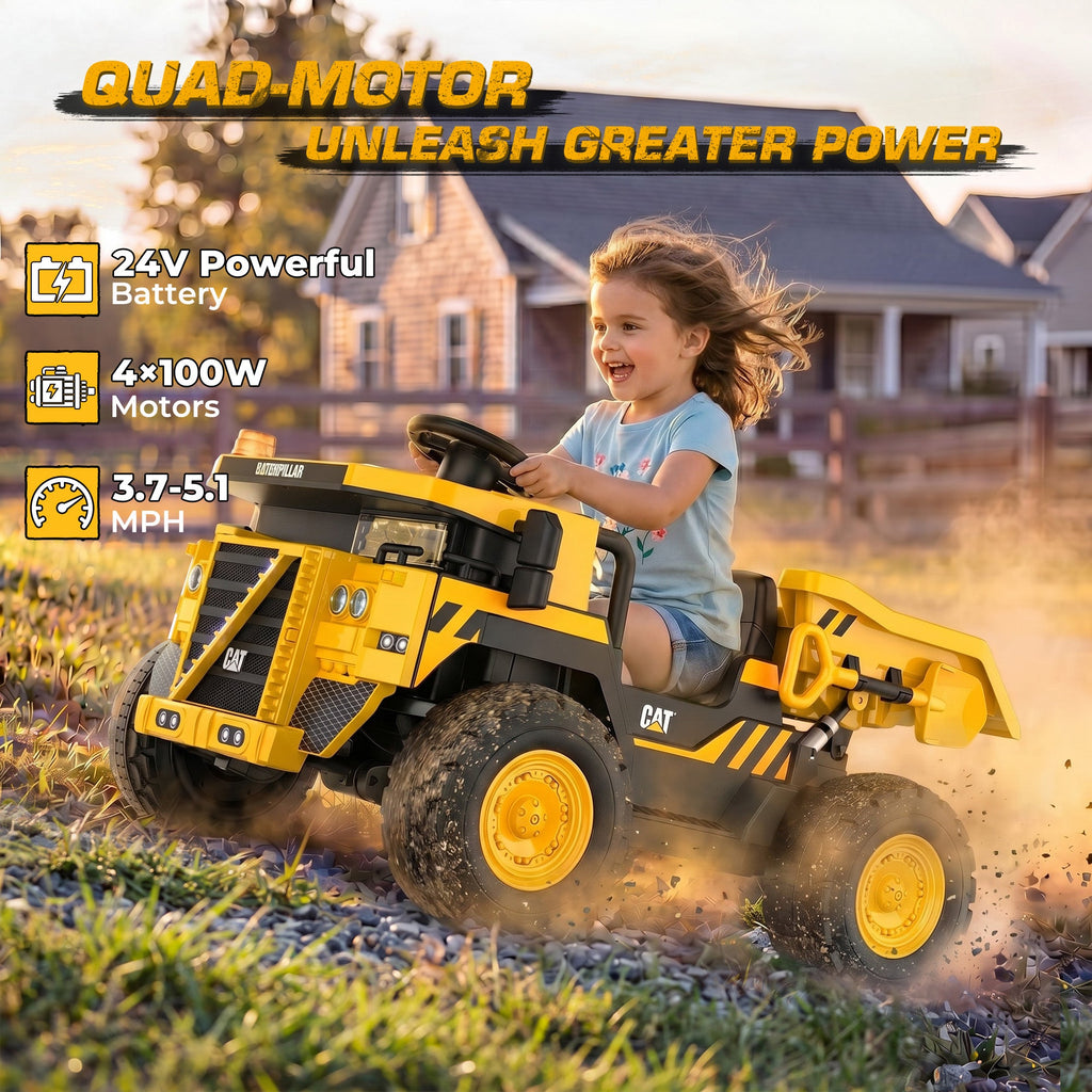 24V CAT Licensed Ride-On Dump Truck 797F