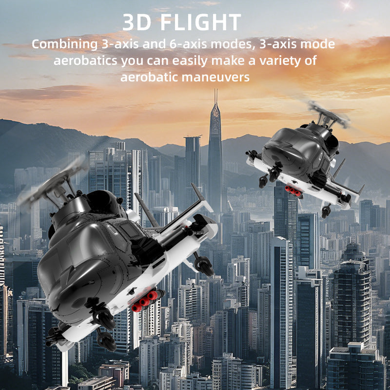 YuXiang AIRWOLF F02-V 6CH Flybarless RC Helicopter – 3D Brushless