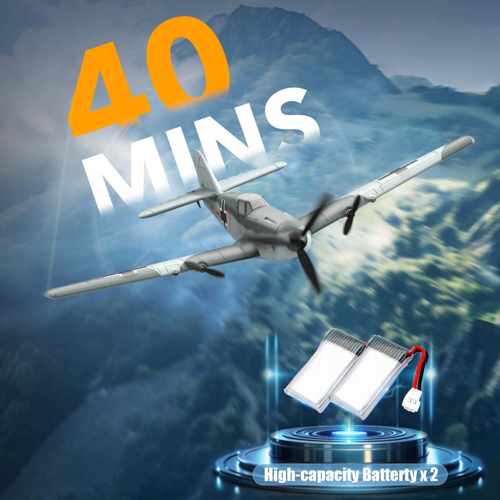 Volantex RC BF109 E 3CH RTF w/ Gyro, EPP, Grey, Beginner-Friendly