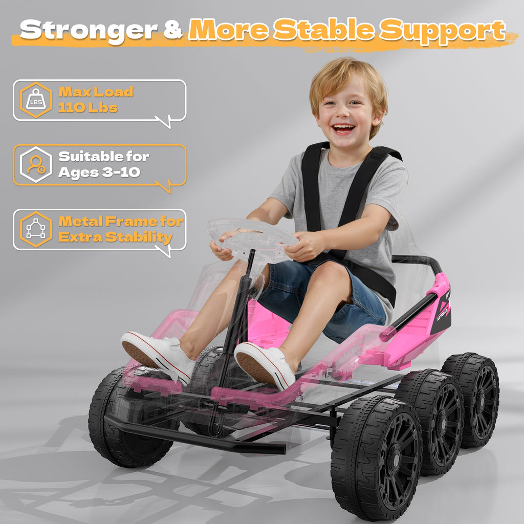 24V 4WD 6-Wheel Ride-On Car