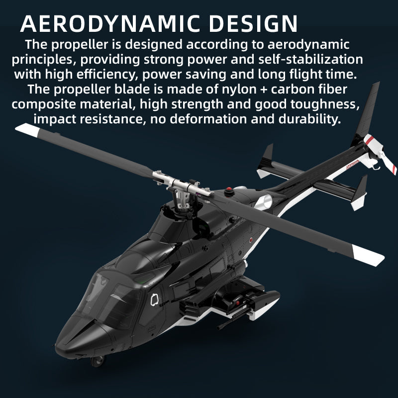 YuXiang AIRWOLF F02-V 6CH Flybarless RC Helicopter – 3D Brushless