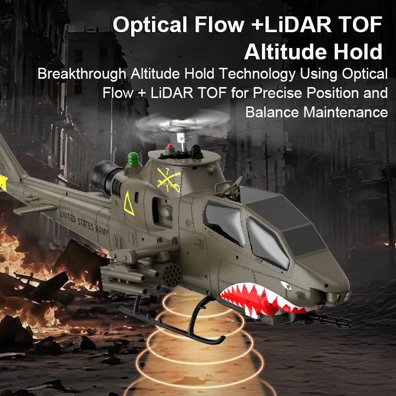 YuXiang F112S 9CH GPS RC Helicopter: 32:1 Scale AH-1 Cobra with Dual Brushless Motors