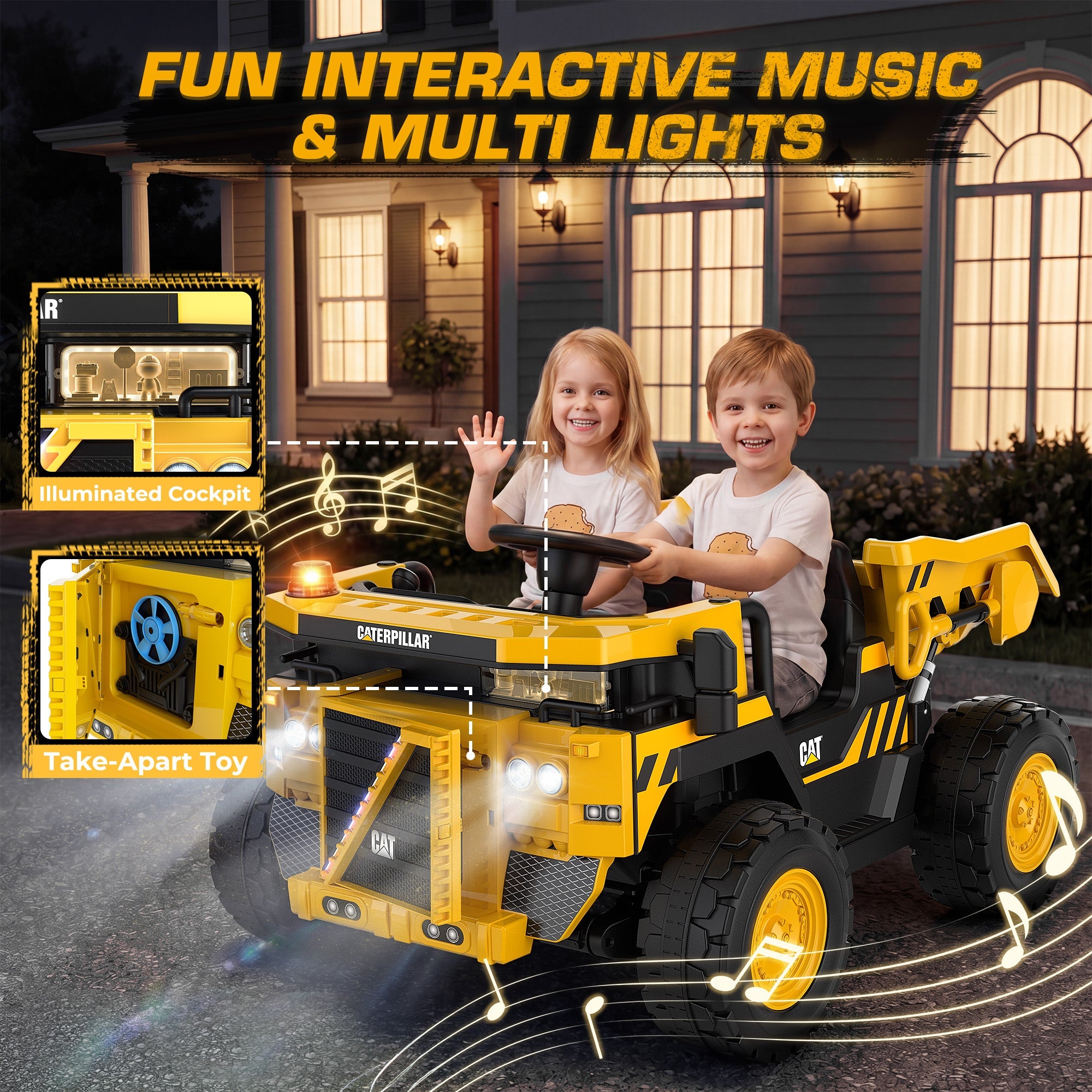 24V CAT Licensed Ride-On Dump Truck 797F