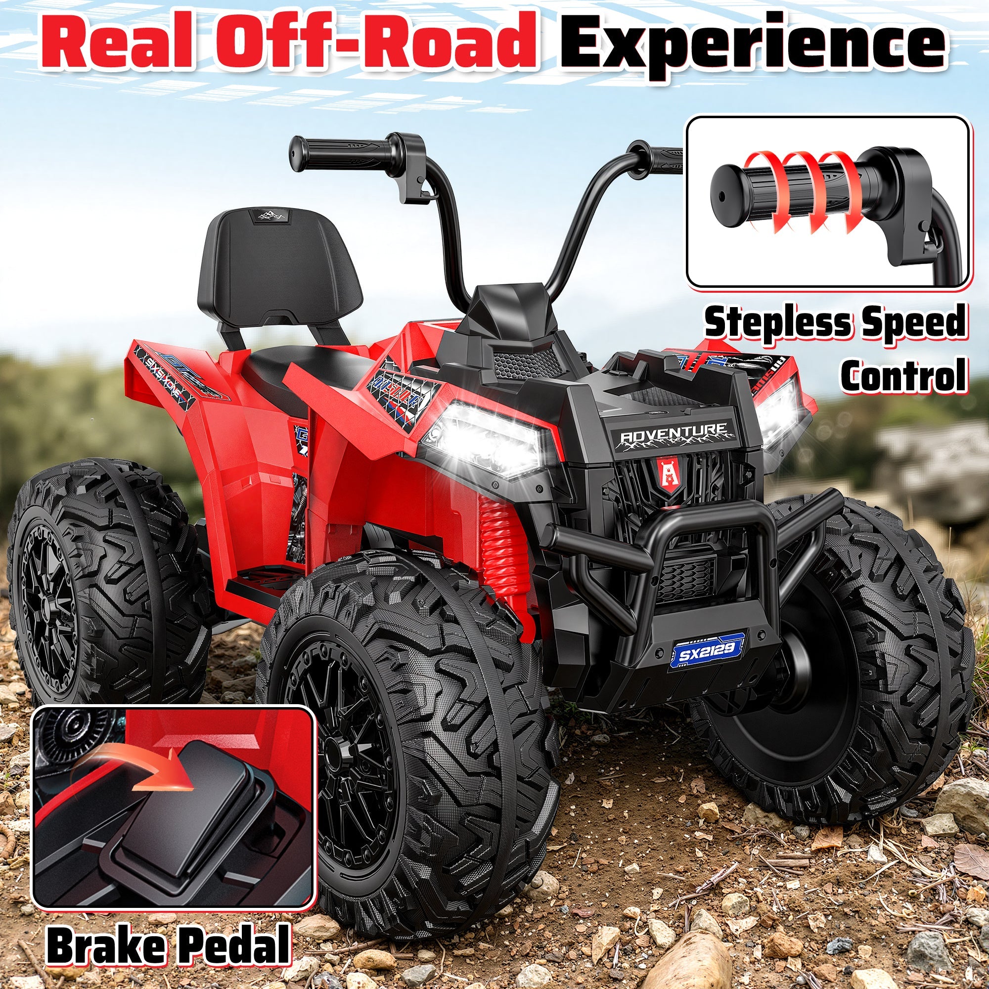 24V Heavy-Duty Ride-On ATV