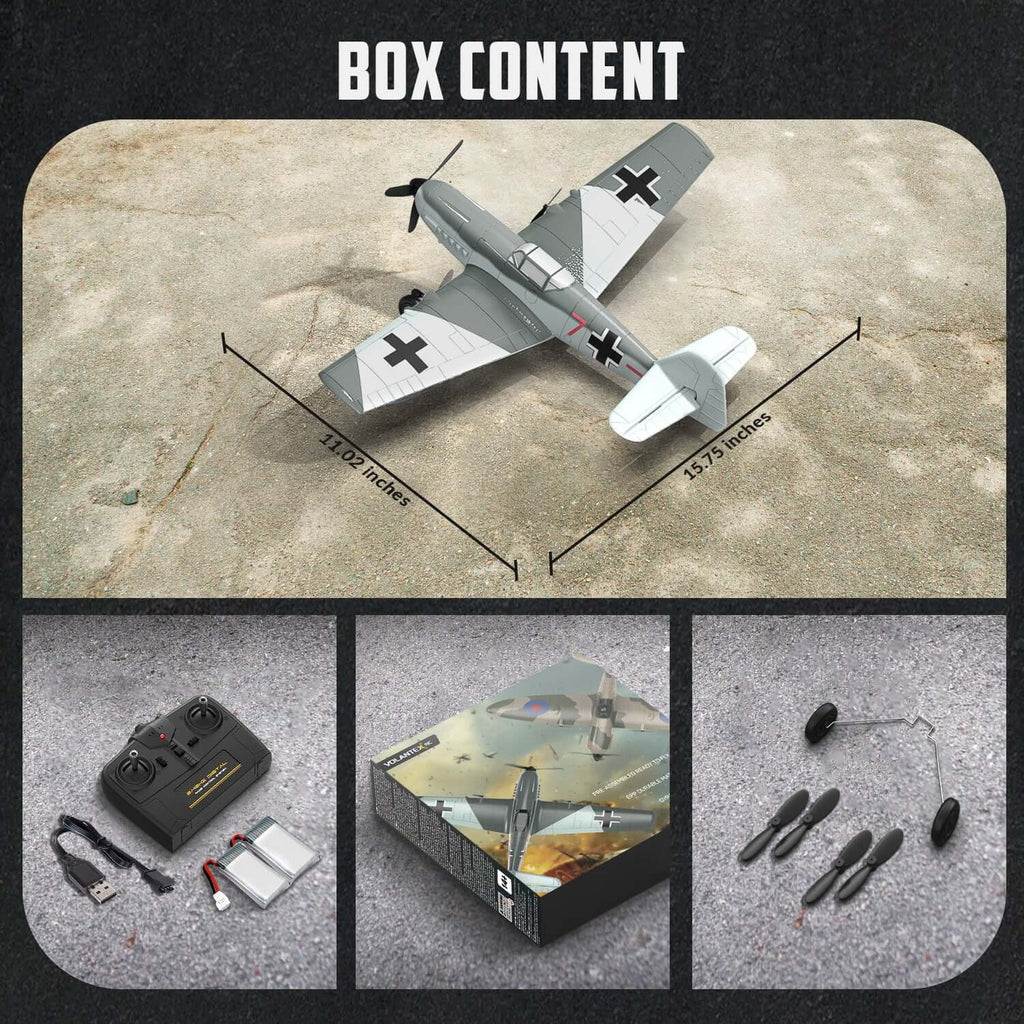 Volantex RC BF109 E 3CH RTF w/ Gyro, EPP, Grey, Beginner-Friendly