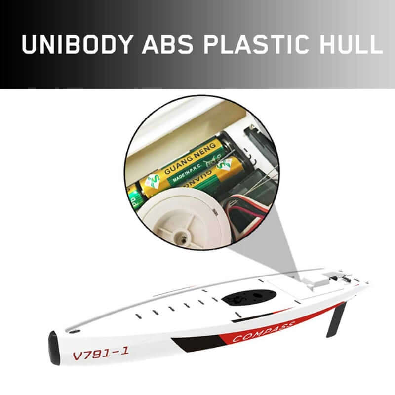 VolantexRC Compass 650mm RC Sailboat - Competition Ready, Durable, Easy Assembly