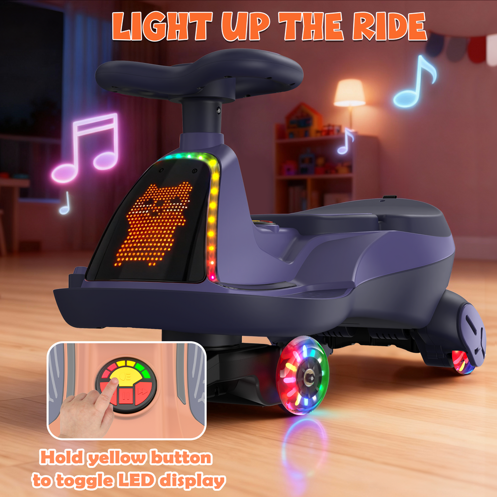 12V Electric Wiggle Car with LED Screen