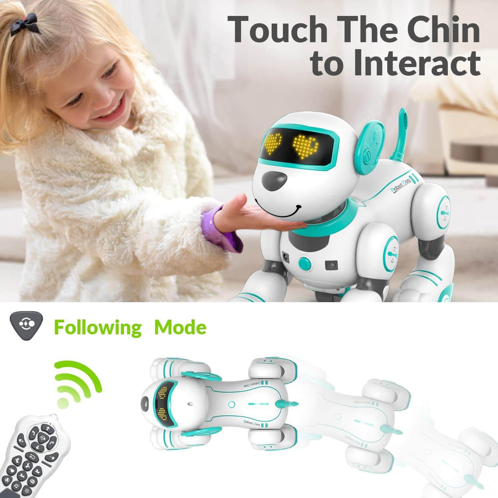 STEMTRON Programmable Robot Dog Toy - Dancing, Remote Control, 3 Colors