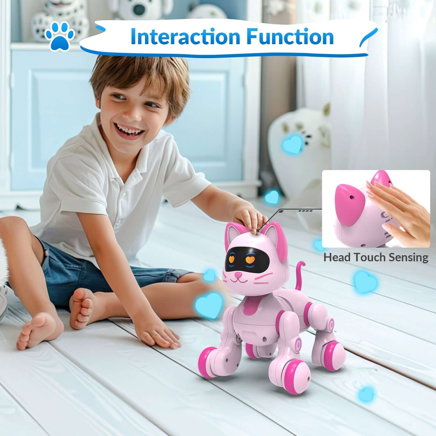 STEMTRON Programmable Robot Cat - Interactive, Remote Control, Music & Dance