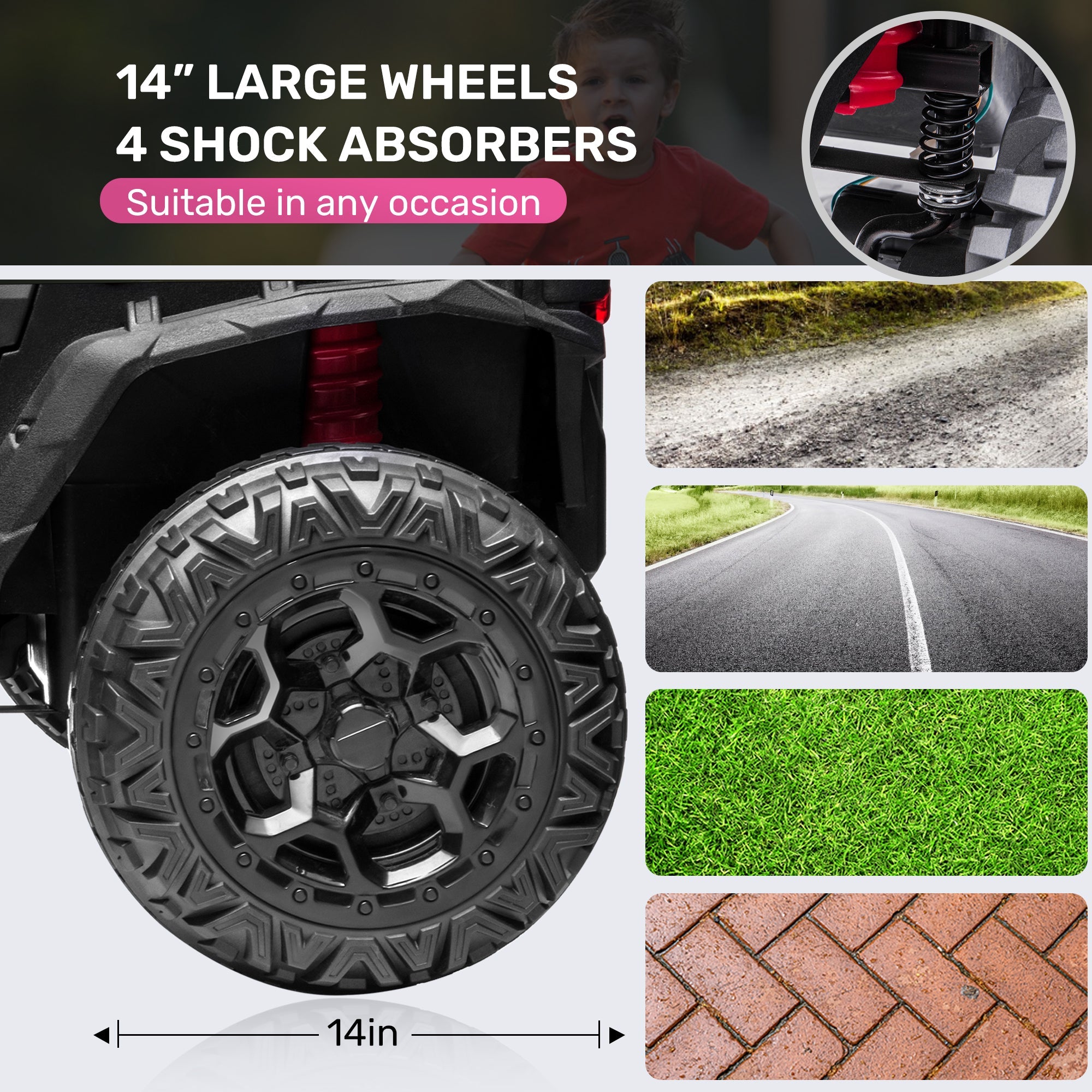 24V 4WD All-Terrain Ride-On UTV