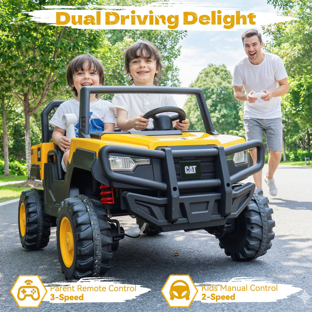 24V Licensed Caterpillar Dump Truck Ride-On