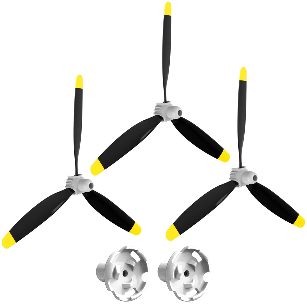 LEAMBE RC Plane Propellers - 3 Sets for F4U Corsair & P47 Thunderbolt - Durable Spare Parts for Remote Control Airplanes
