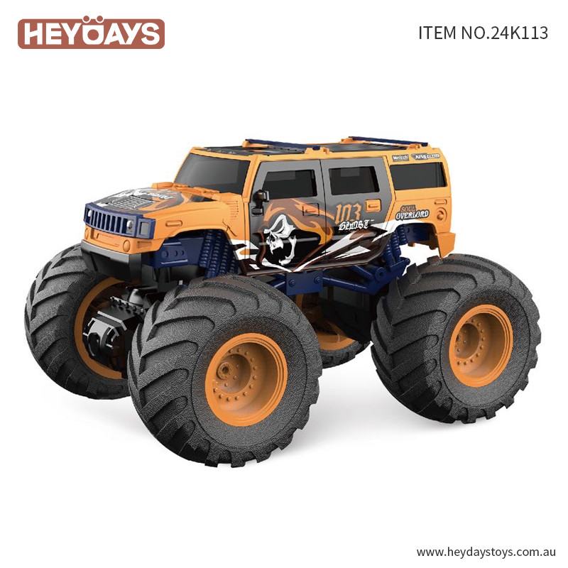 1:18 Scale Monster Truck 4WD All-Terrain Remote Control Car (Set K113_Orange)