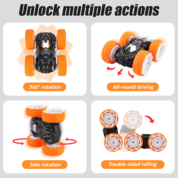 360 Degree Flip Remote Control Car Double Sided Rotating (Set K138)