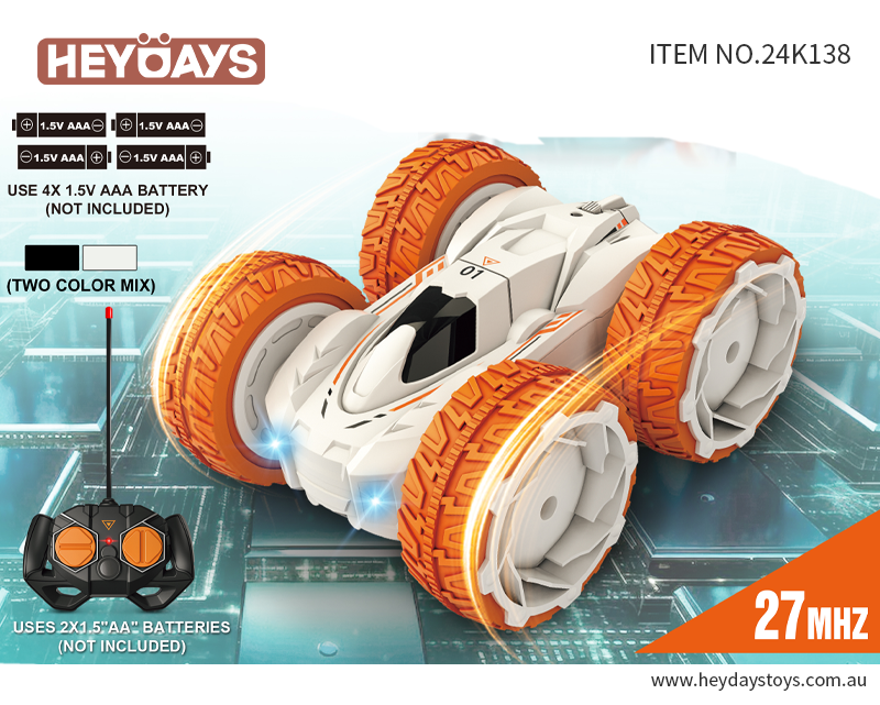 360 Degree Flip Remote Control Car Double Sided Rotating (Set K138)