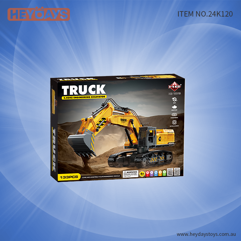 Remote Control Excavator Truck Construction Digger Toy (Set K120)