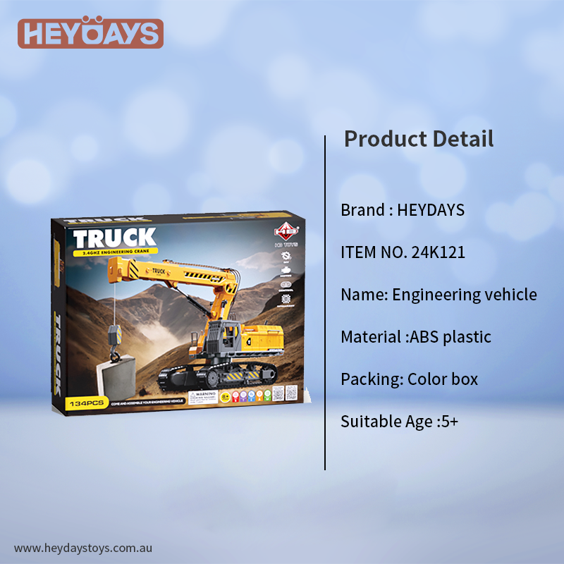 Remote Control Crane Truck Construction Vehicle Toy (Set K121)