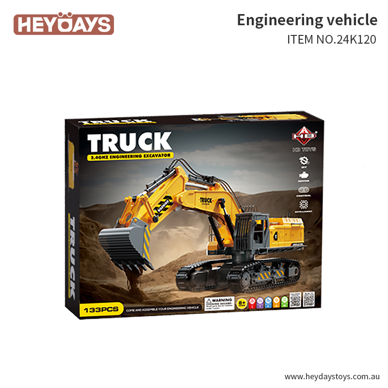 Remote Control Excavator Truck Construction Digger Toy (Set K120)