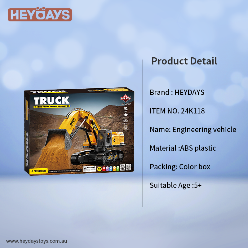 Remote Control Front Shovel Bulldozer Truck Toy (Set K118)