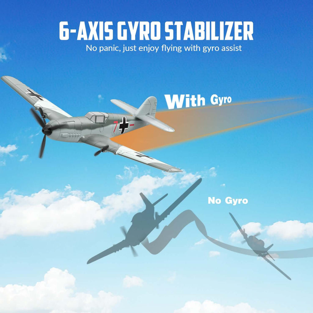 Volantex RC BF109 E 3CH RTF w/ Gyro, EPP, Grey, Beginner-Friendly