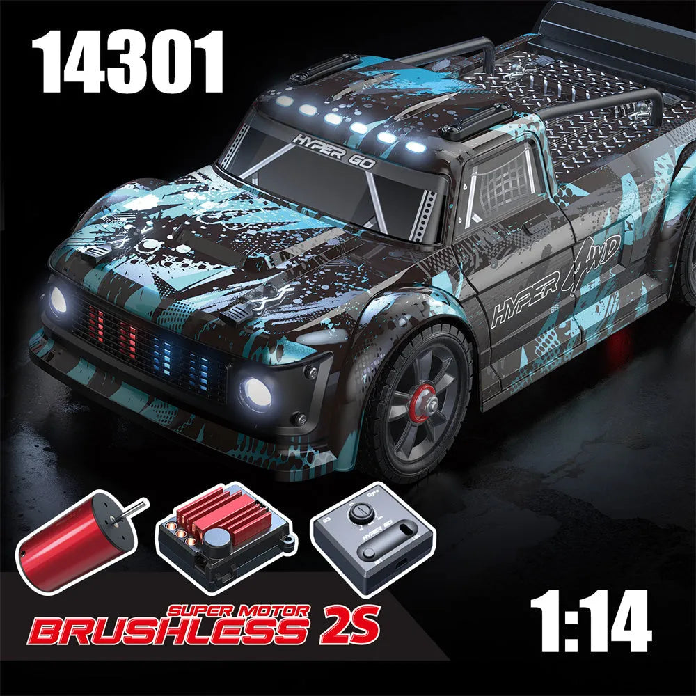 MJX Hyper Go 14301 1/14 Brushless RC Drift Car 4WD 55km/h High Speed Rally Car