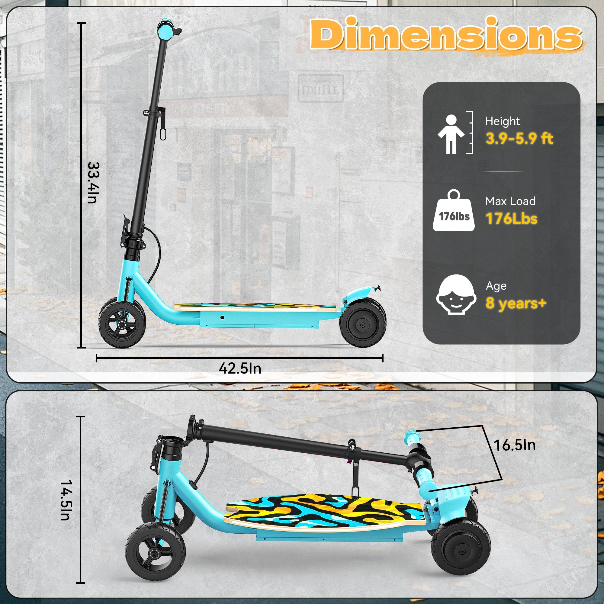24V Kids 4-Wheel Scooter