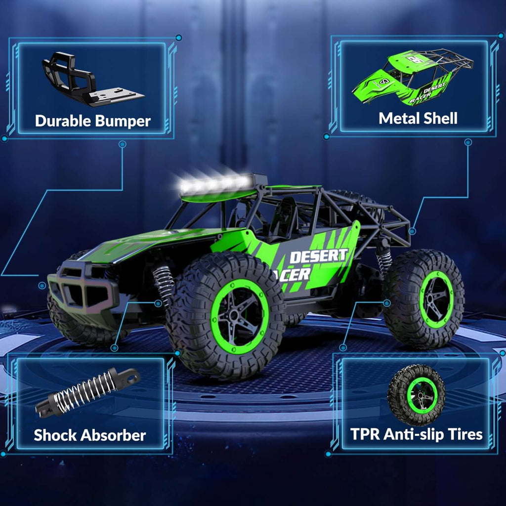 RACENT 1/16 All-Terrain RC Monster Truck for Kids