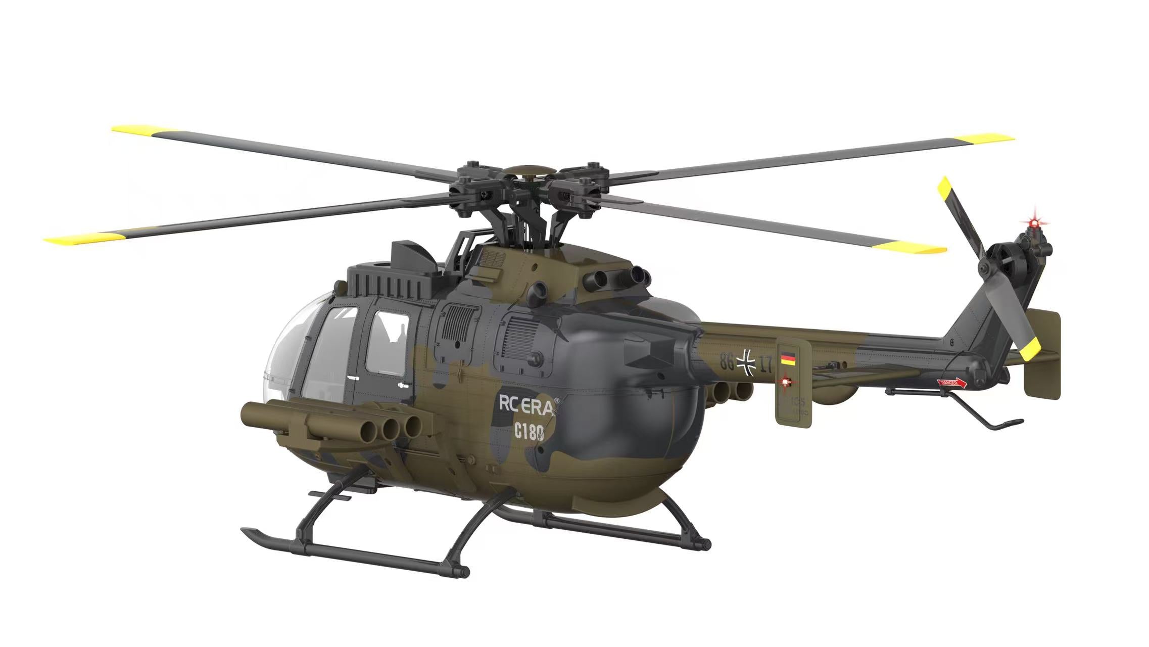 RC ERA C180 1:25 Scale BO105 6-Channel Brushless RC Helicopter (3D Stunt Edition)