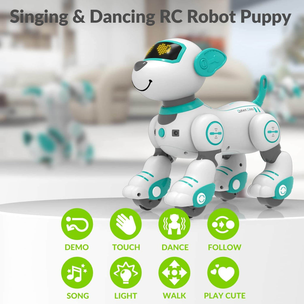 STEMTRON Programmable Robot Dog Toy - Dancing, Remote Control, 3 Colors