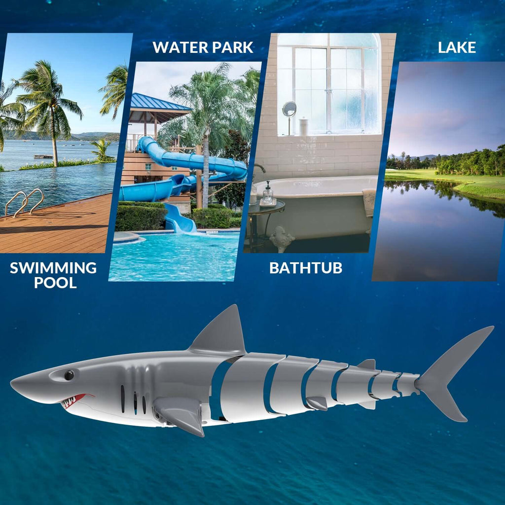 VOLANTEXRC RC Shark Toy 2.4GHz, Remote Control Boat for Kids, Pool & Lake Fun