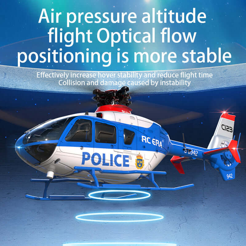 RC ERA C123 6CH Brushless RC Helicopter with Optical Flow, 3 Speed, 1-3 Batteries