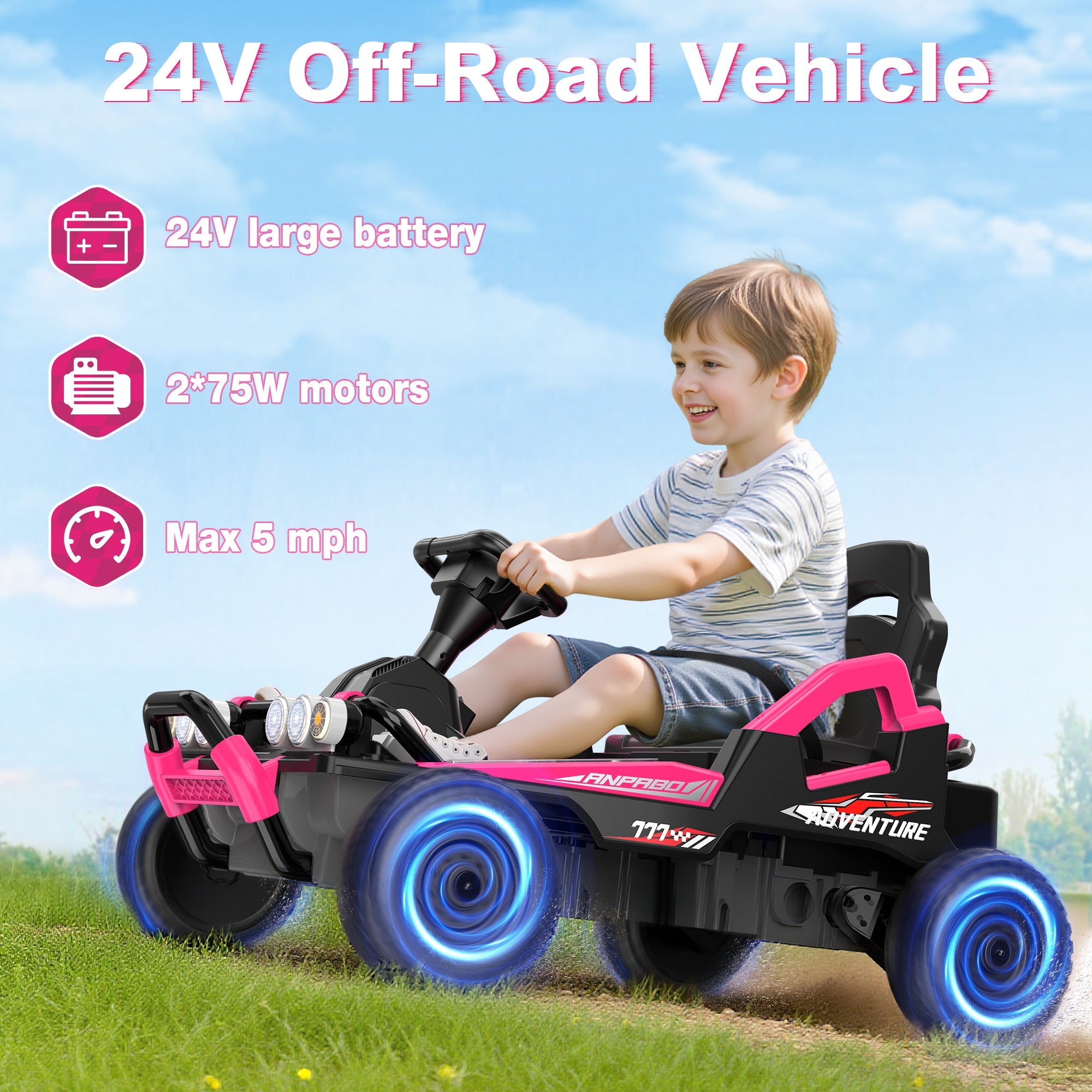 24V Off-Road Ride-On Car