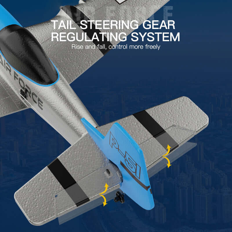Z63 AIR FORCE 3CH RC Airplane with Gyro, Dual Motors & 2 Batteries for Beginners
