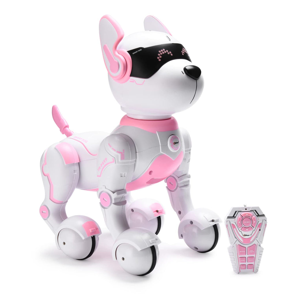 Top Race Remote Control Robot Dog Toy - Touch Function & Voice Control, Multicolor, for Kids 3-10 Years Old